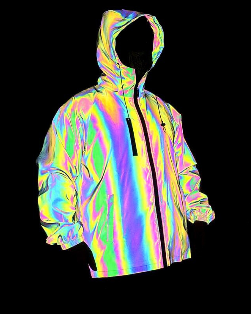 Techwear Colorful Laser Reflective Jacket