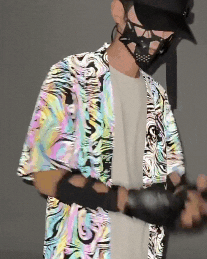 Techwear Colorful Reflective Cardigan Kimono Jacket