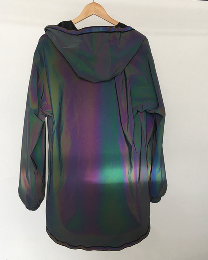 Techwear Colorful Reflective Hooded Jacket