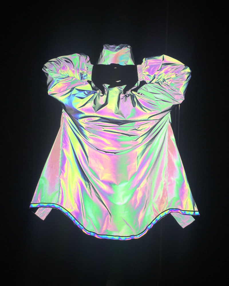 Techwear Colorful Reflective Hooded Jacket