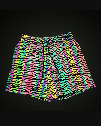 Techwear Colorful Reflective Mens Running Shorts
