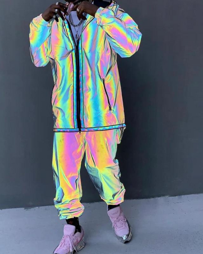 Techwear Colorful Reflective Pants