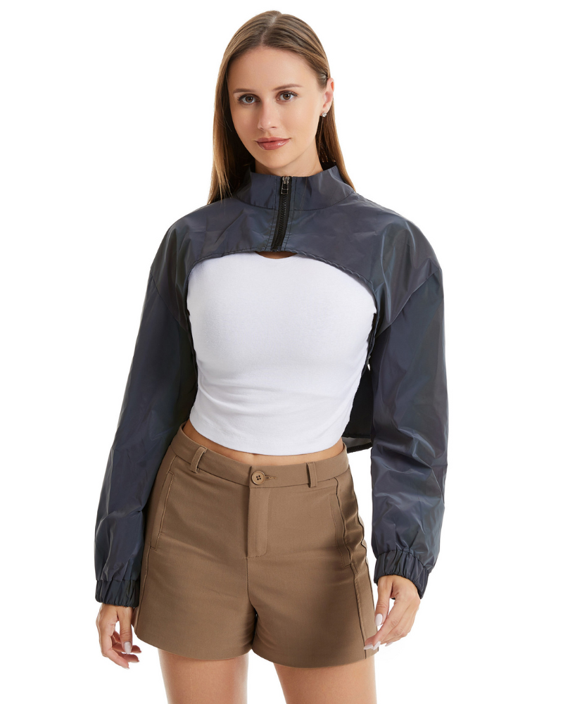 Techwear Colorful Reflective Short Jacket Top – Techwear Official