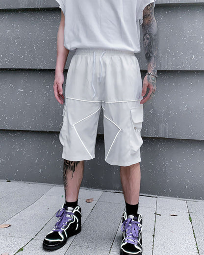 Streetwear Combat Reflective Cargo Shorts