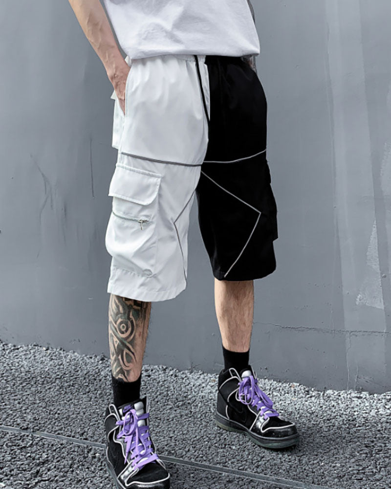 Streetwear Combat Reflective Cargo Shorts