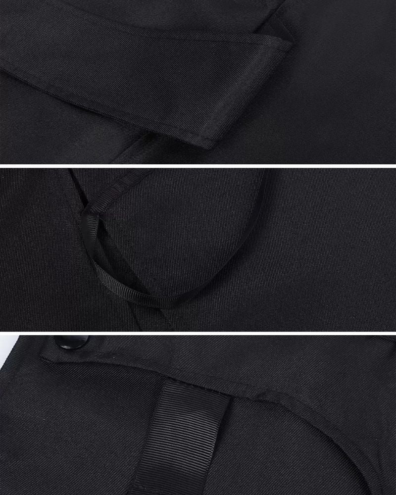 Techwear Cosplay Costume Sleeveless Long Coat