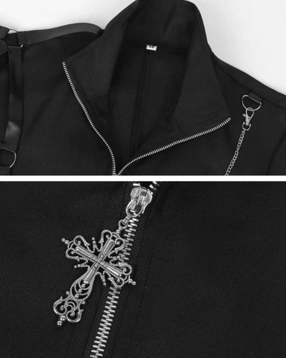 Techwear Costume Irregular Cosplay Long Coat