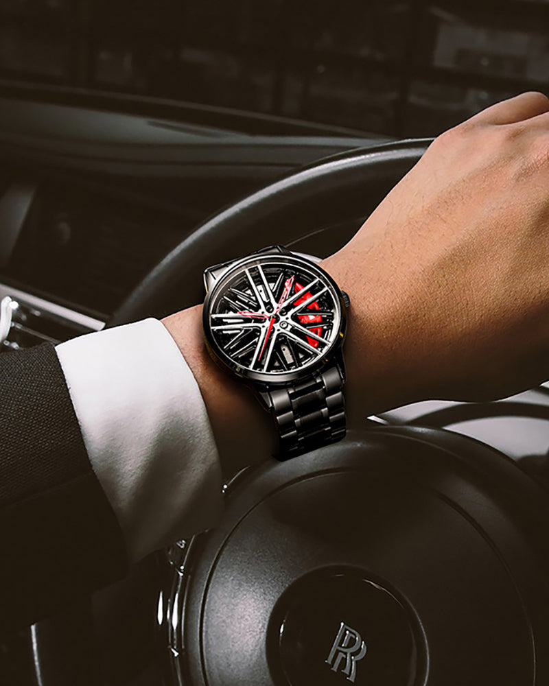 Techwear Coupe Hollow Out Spinning Watch