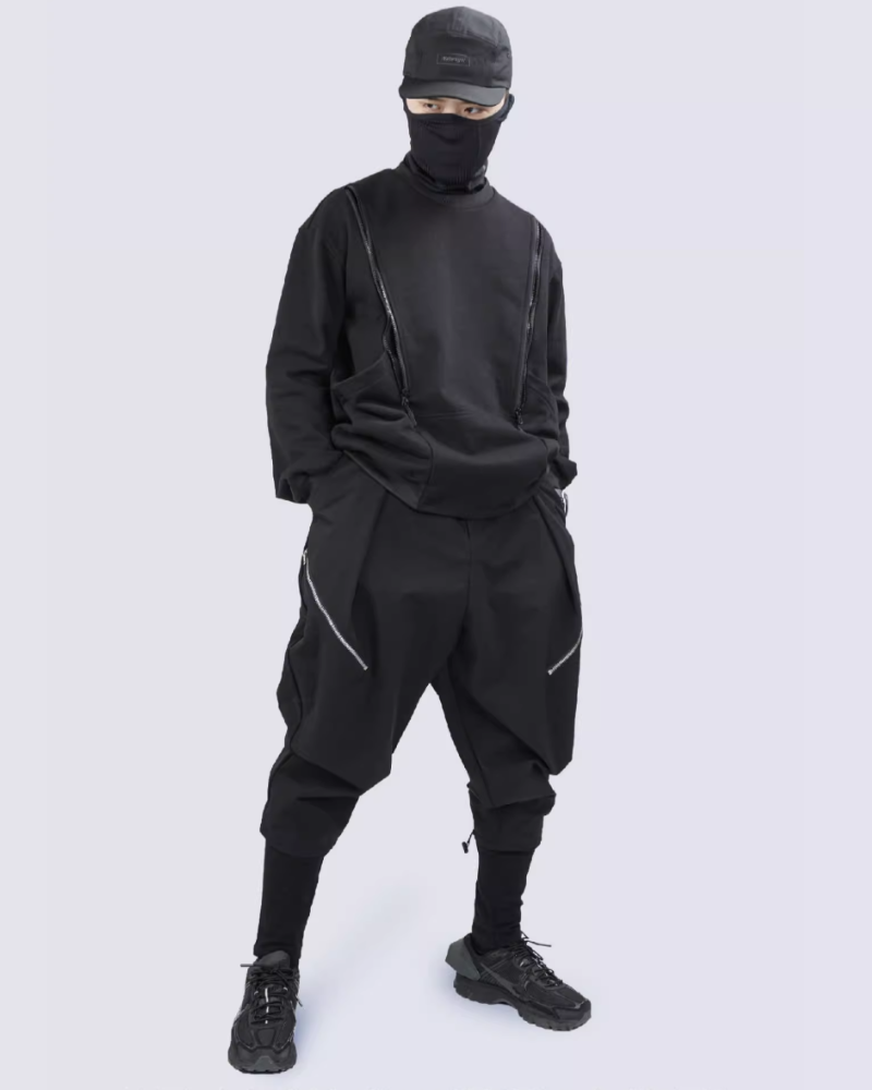 Techwear Fake Two-Piece Hakama Pants