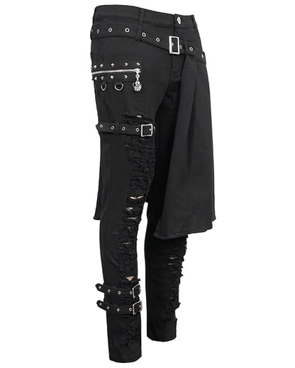 Techwear Detachable Skirt Panels Punk Pants