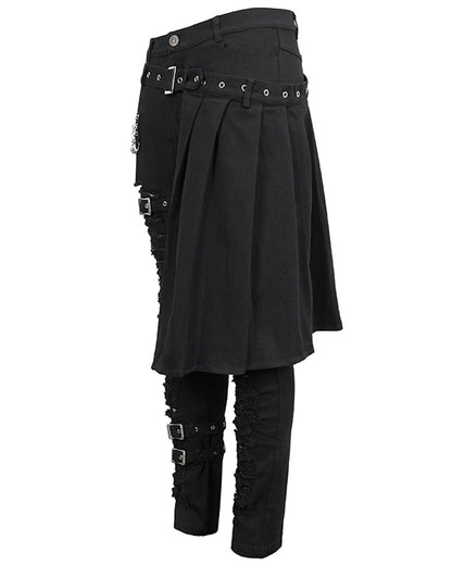 Techwear Detachable Skirt Panels Punk Pants