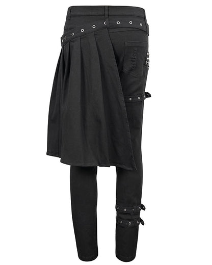 Techwear Detachable Skirt Panels Punk Pants
