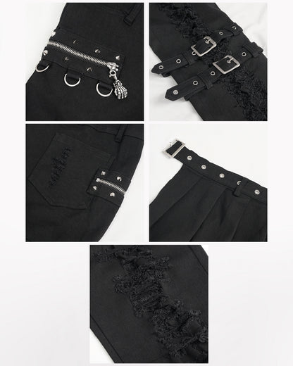 Techwear Detachable Skirt Panels Punk Pants