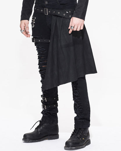 Techwear Detachable Skirt Panels Punk Pants