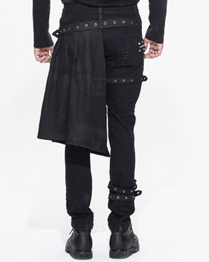 Techwear Detachable Skirt Panels Punk Pants