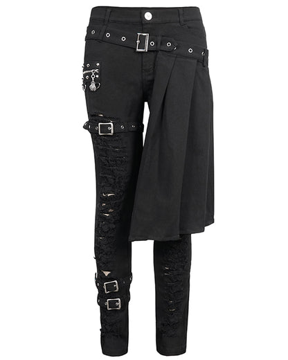 Techwear Detachable Skirt Panels Punk Pants