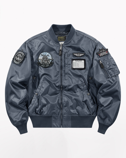 Techwear Embroidered Badge Baseball Jacket
