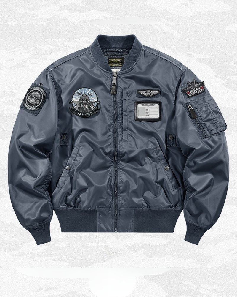 Techwear Embroidered Badge Baseball Jacket