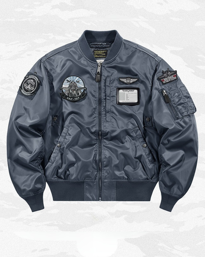 Techwear Embroidered Badge Baseball Jacket