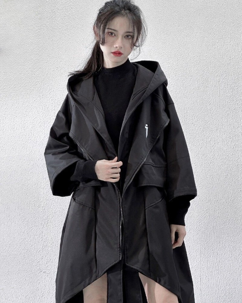 Techwear Fake Two-piece Mid-sleeve Unisex Coat