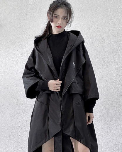 Techwear Fake Two-piece Mid-sleeve Unisex Coat