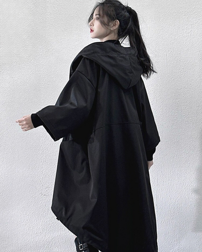 Techwear Fake Two-piece Mid-sleeve Unisex Coat