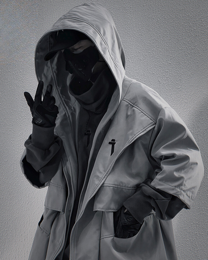 Techwear Fake Two-piece Mid-sleeve Unisex Coat