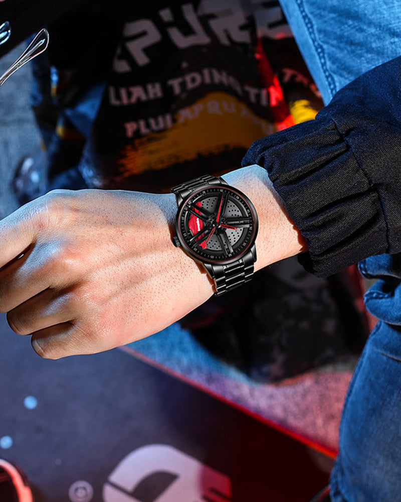 Techwear Fast &amp; Furious Car Wheel Non Spinning Watch