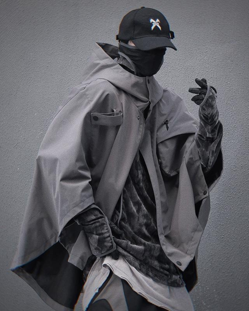 Techwear Functional Cape Jacket – Techwear Official Techwear Functional Cape Jacket – Techwear Official