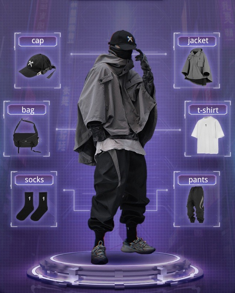 Techwear Functional Cape Jacket – Techwear Official Techwear Functional Cape Jacket – Techwear Official