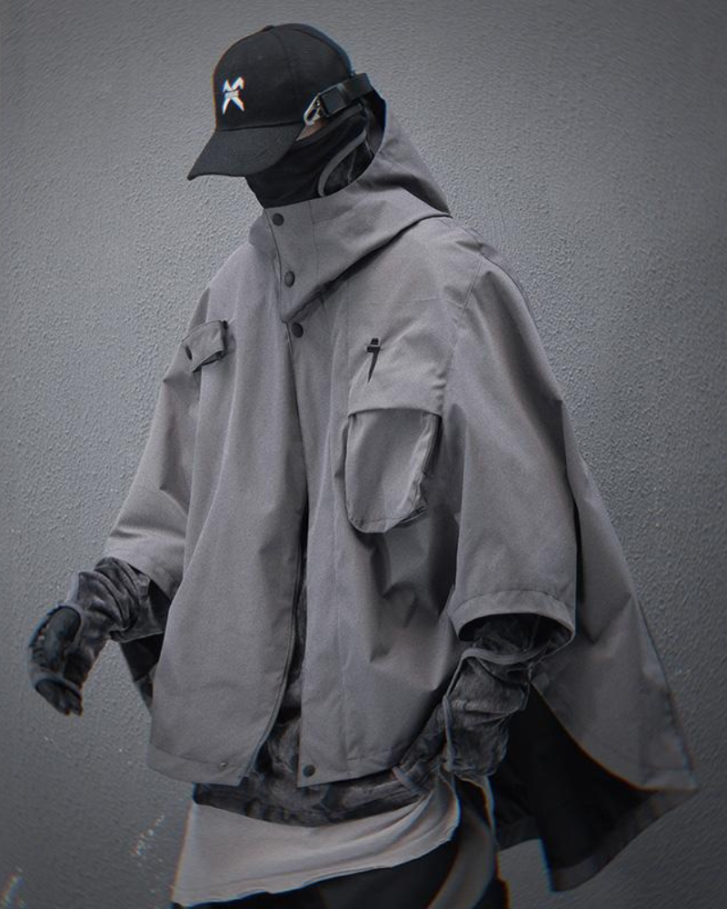 Techwear Functional Cape Jacket