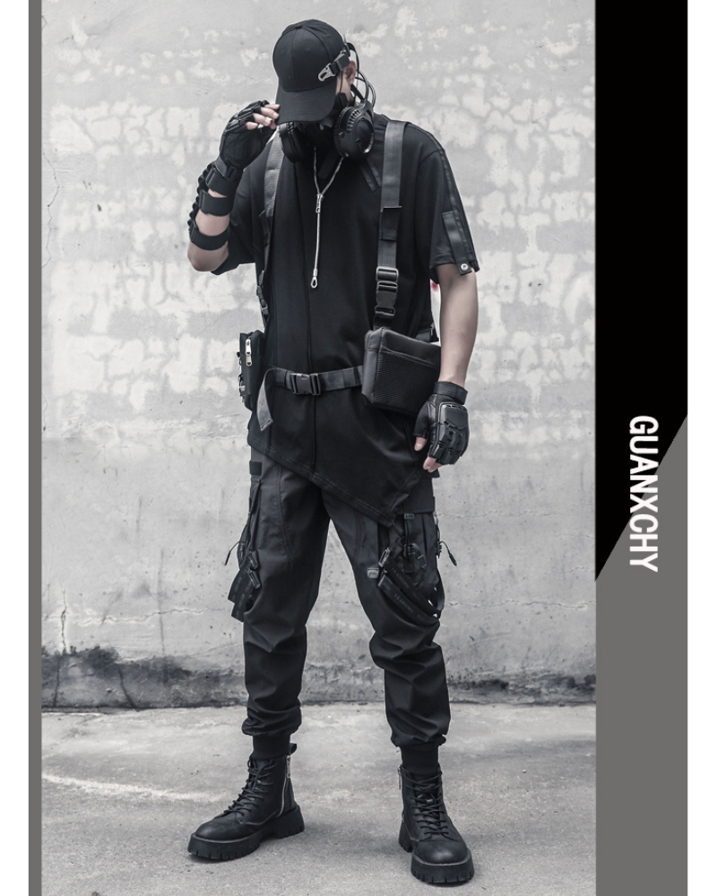 Techwear Functional Geometric Irregular T-Shirt