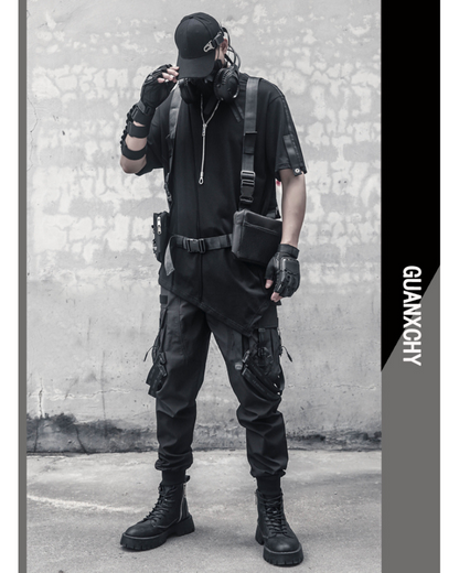 Techwear Functional Geometric Irregular T-Shirt