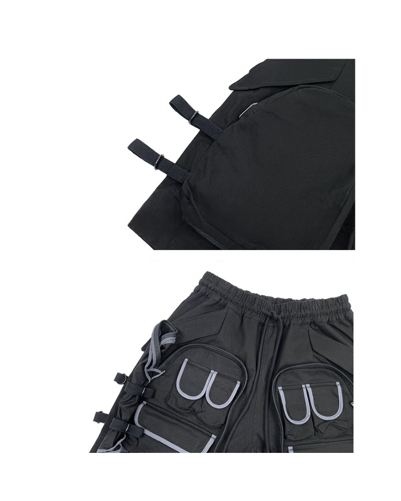 Techwear Functional Multi-Pocket Cargo Shorts