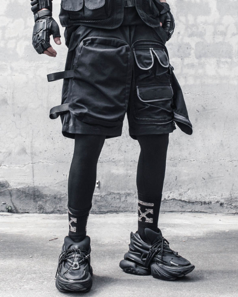 black cargo shorts，mens shorts sale，black shorts men，baggy cargo shorts，long cargo shorts，tech wear shorts，techwear shorts，techwear cargo shorts ，reflective shorts，tactical shorts，tactical cargo shorts，army cargo shorts，cargo mens shorts，denim cargo shorts，streetwear shorts