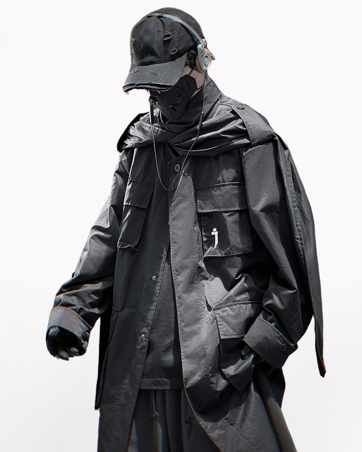 long coat,long black coat,Japanese techwear,techwear outfits,futuristic clothing,cyberpunk clothing,long coat,long black coat,black cloak,black cape,techwear jacket, tech jacket,cyberpunk jacket, cyberpunk techwear jacket, cyberpunk samurai jacket, samurai jacket cyberpunk,ninja costume,ninja halloween costume,samurai jacket,cyberpunk style jacket,techwear,tech wear,affordable techwear,techwear fashion