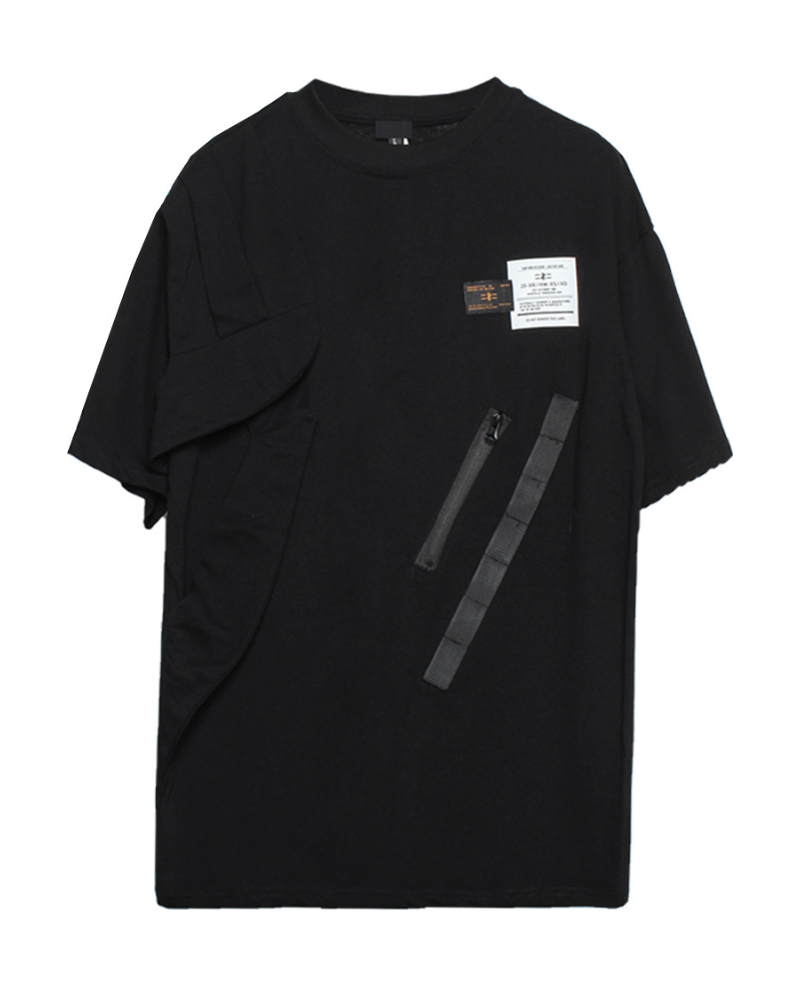 Techwear Functional Patchwork Cargo T-Shirt