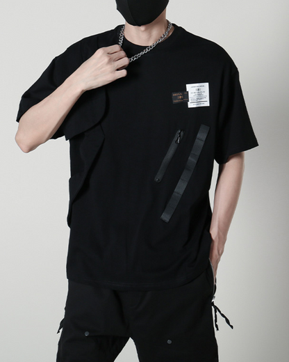 Techwear Functional Patchwork Cargo T-Shirt