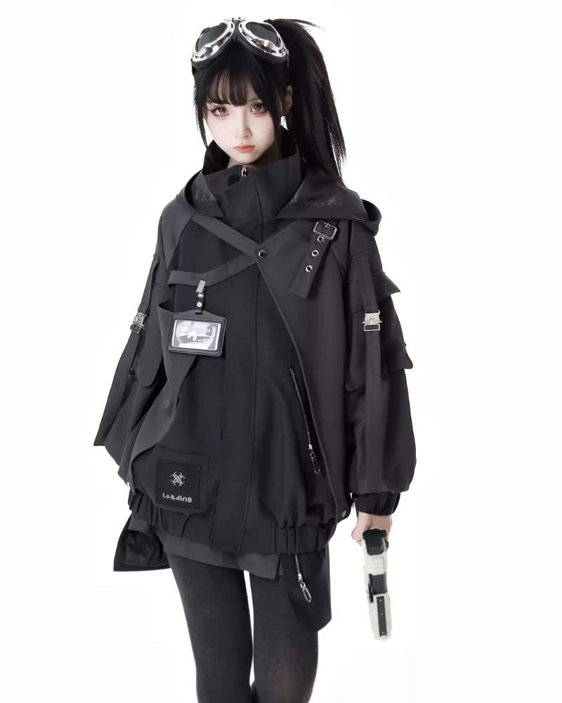 Techwear Girl Jacket And Skirt Cargo Pants Set（Sold Separately）