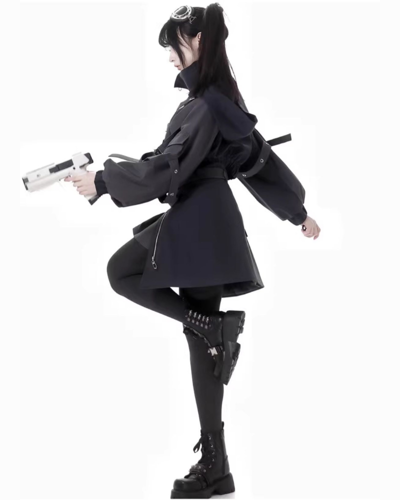 Techwear Girl Jacket And Skirt Cargo Pants Set（Sold Separately）