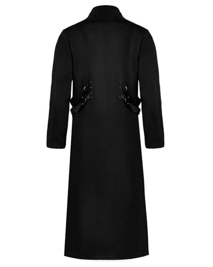 Techwear Punk Ribbons Unisex Long Coat