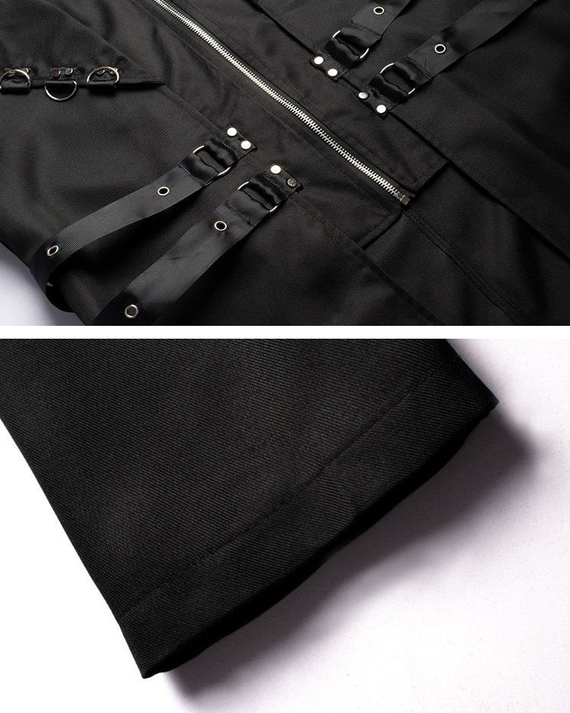 Techwear Punk Ribbons Unisex Long Coat – Techwear Official