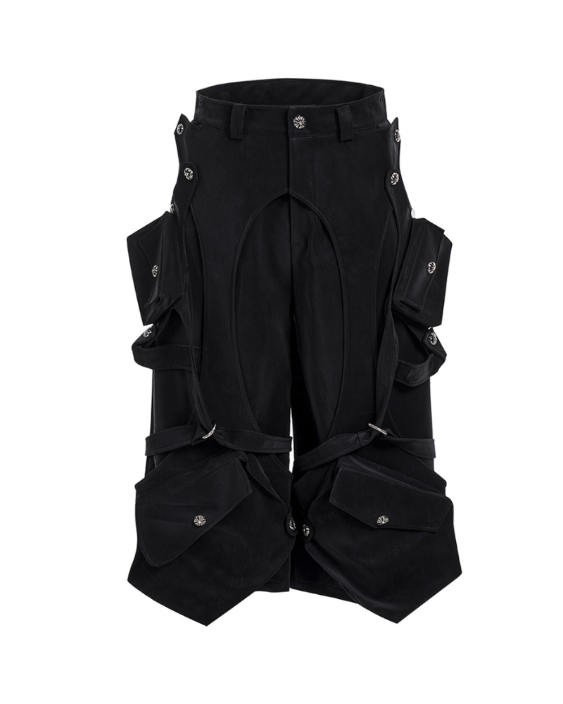 Techwear Heavy Deconstructed Y2K Cropped Pants