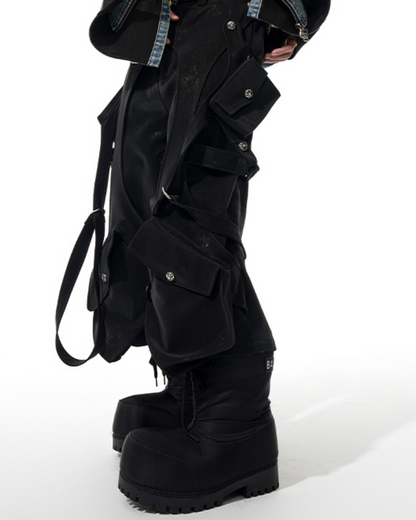 Techwear Heavy Deconstructed Y2K Cropped Pants