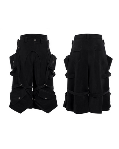 Techwear Heavy Deconstructed Y2K Cropped Pants
