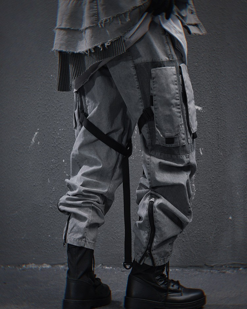 Techwear Heavy Washed Functional Cargo Pants