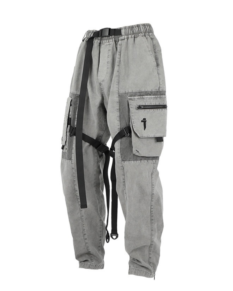 Techwear Heavy Washed Functional Cargo Pants