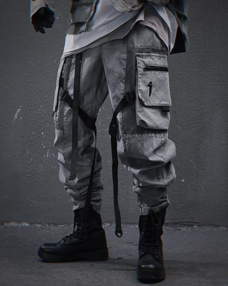 Techwear Heavy Washed Functional Cargo Pants