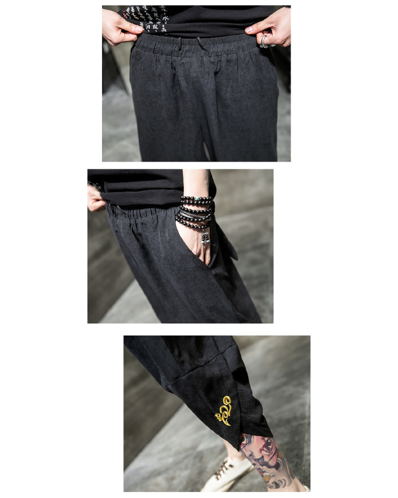Techwear Japanese Crop Hakama Pants