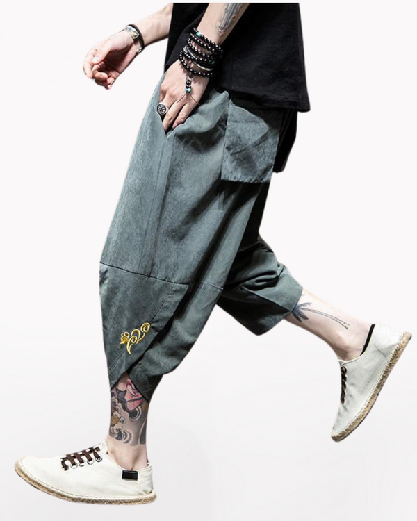 Techwear Japanese Crop Hakama Pants